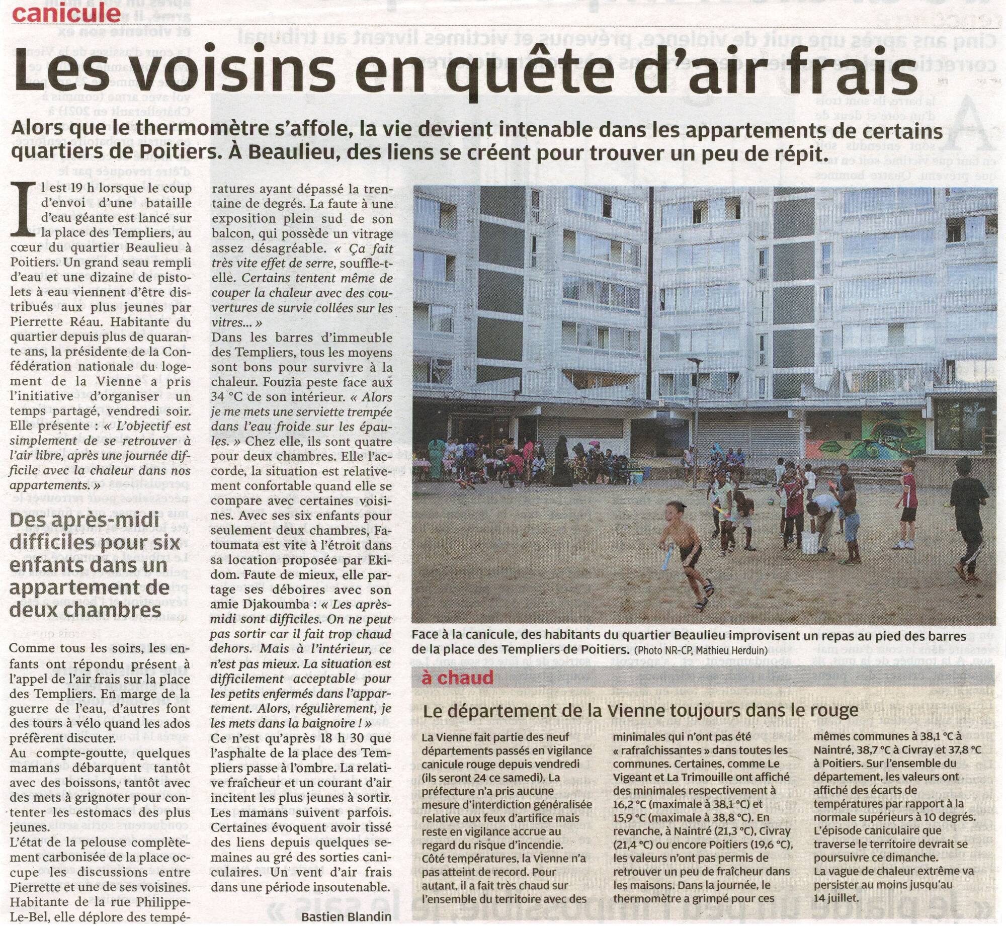 L'article de Bastien Blandin dans Centre Presse.